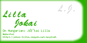 lilla jokai business card